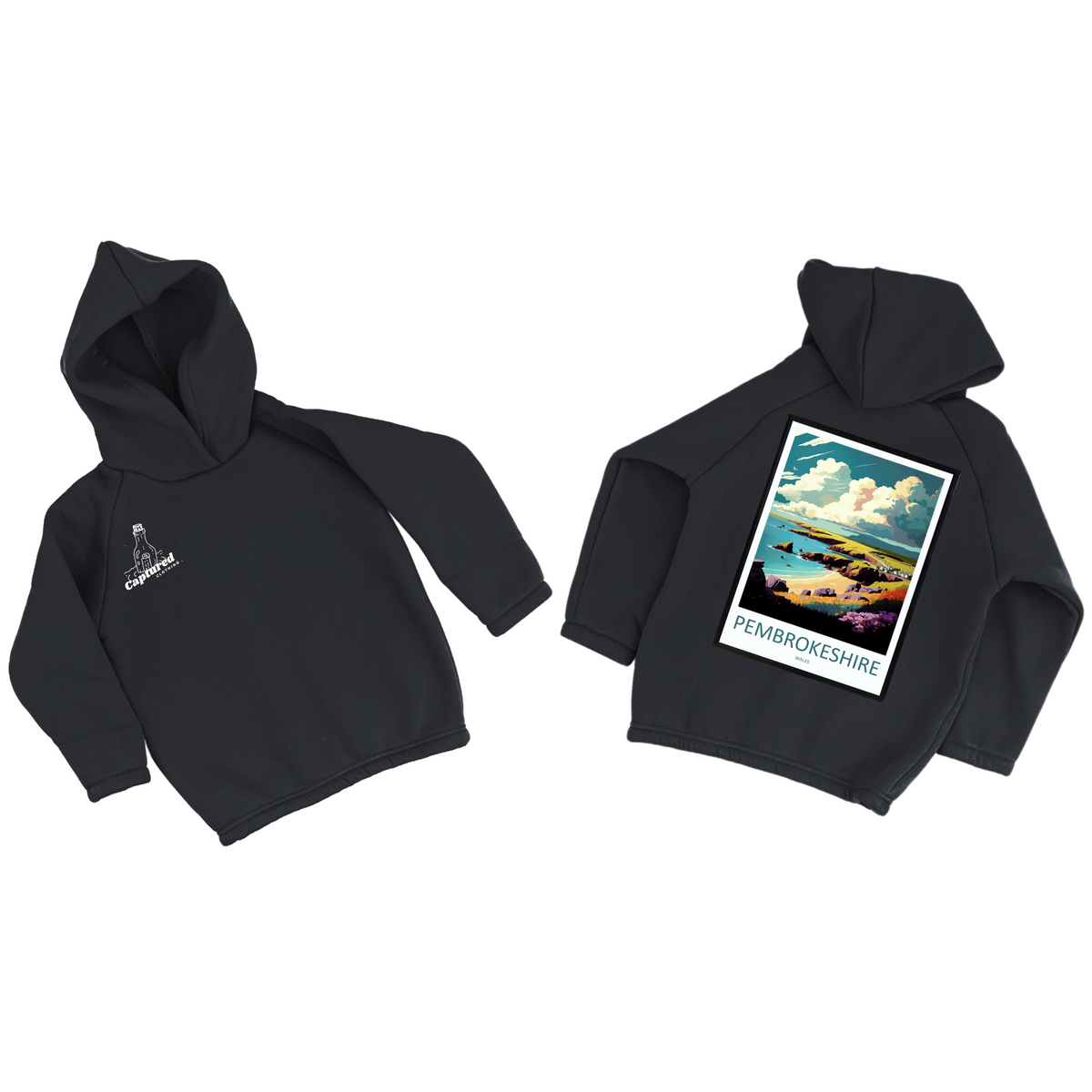 "Pembrokeshire" Vintage Graphic Design Hoodie