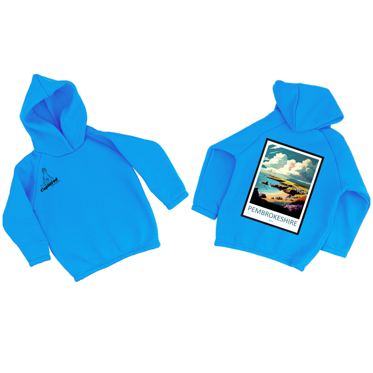 "Pembrokeshire" Vintage Graphic Design Hoodie