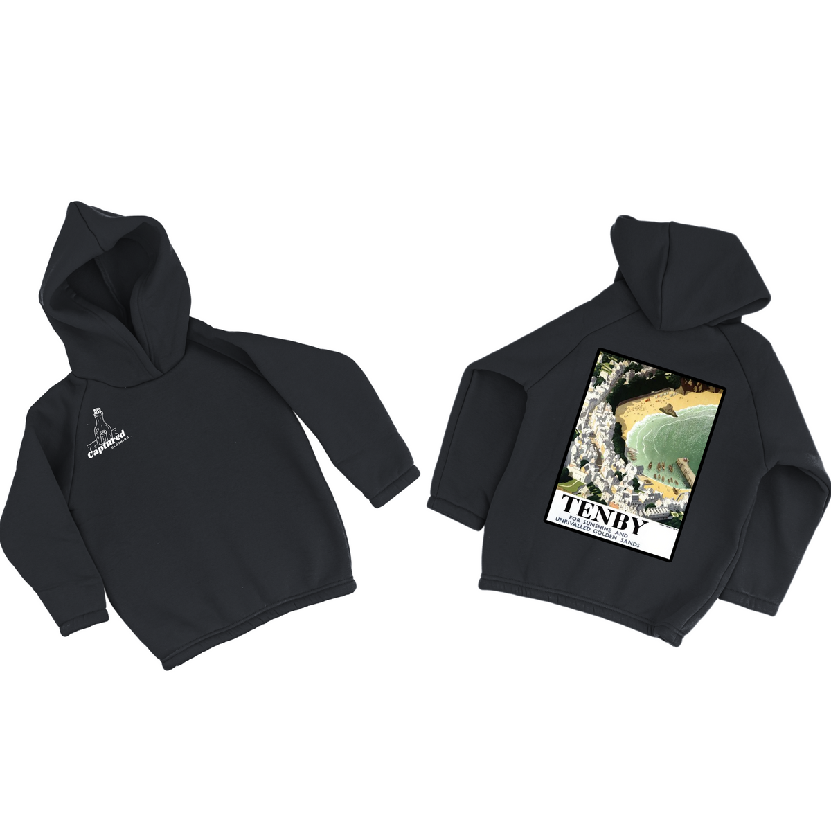 "Tenby" Vintage Graphic Design Hoodie