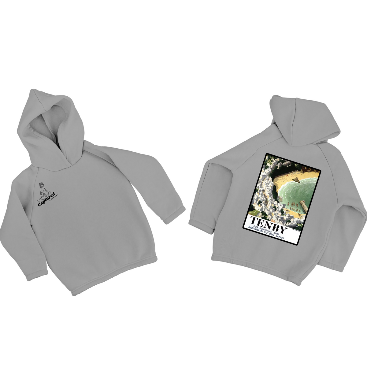 "Tenby" Vintage Graphic Design Hoodie