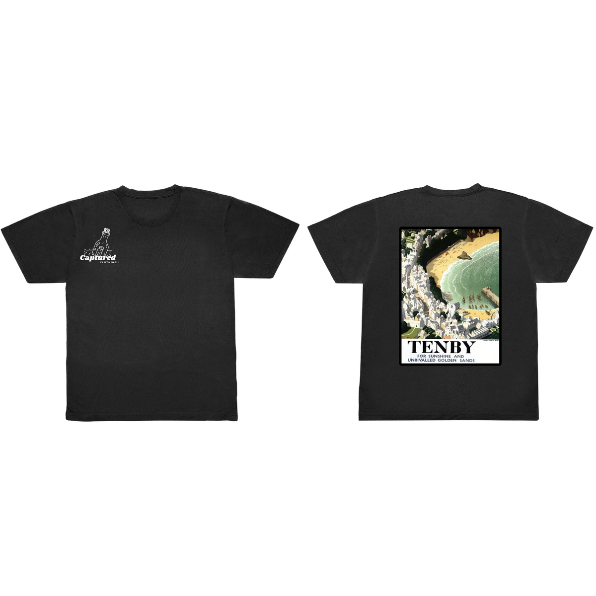"Tenby" Vintage Graphic Design T-Shirt