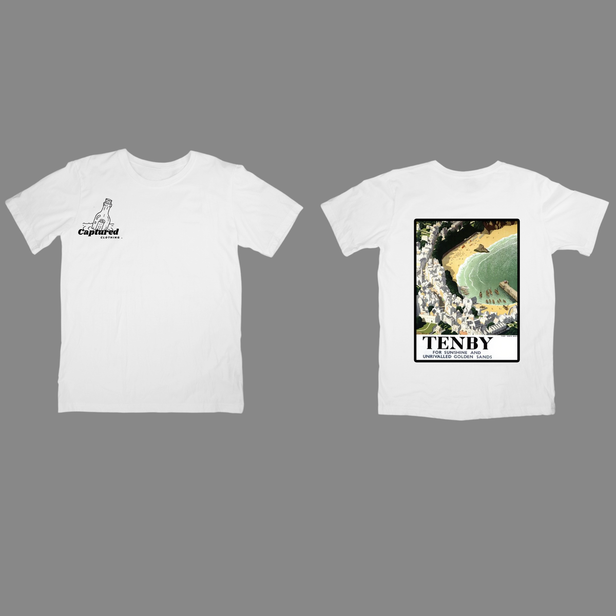 "Tenby" Vintage Graphic Design T-Shirt