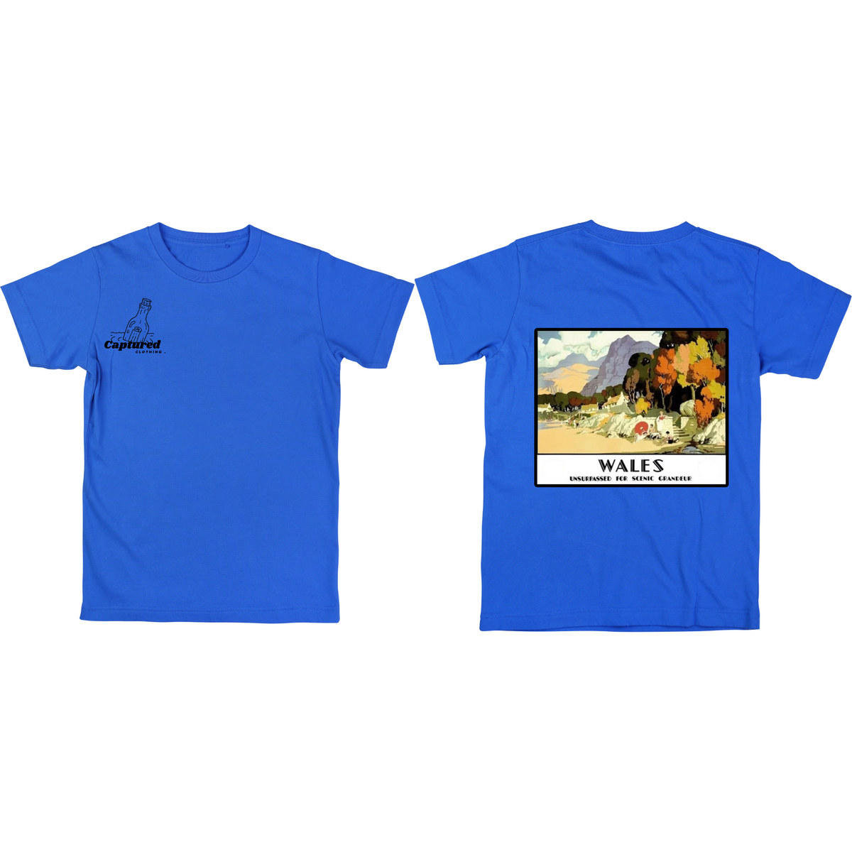 "Wales" Vintage Graphic Design T-Shirt