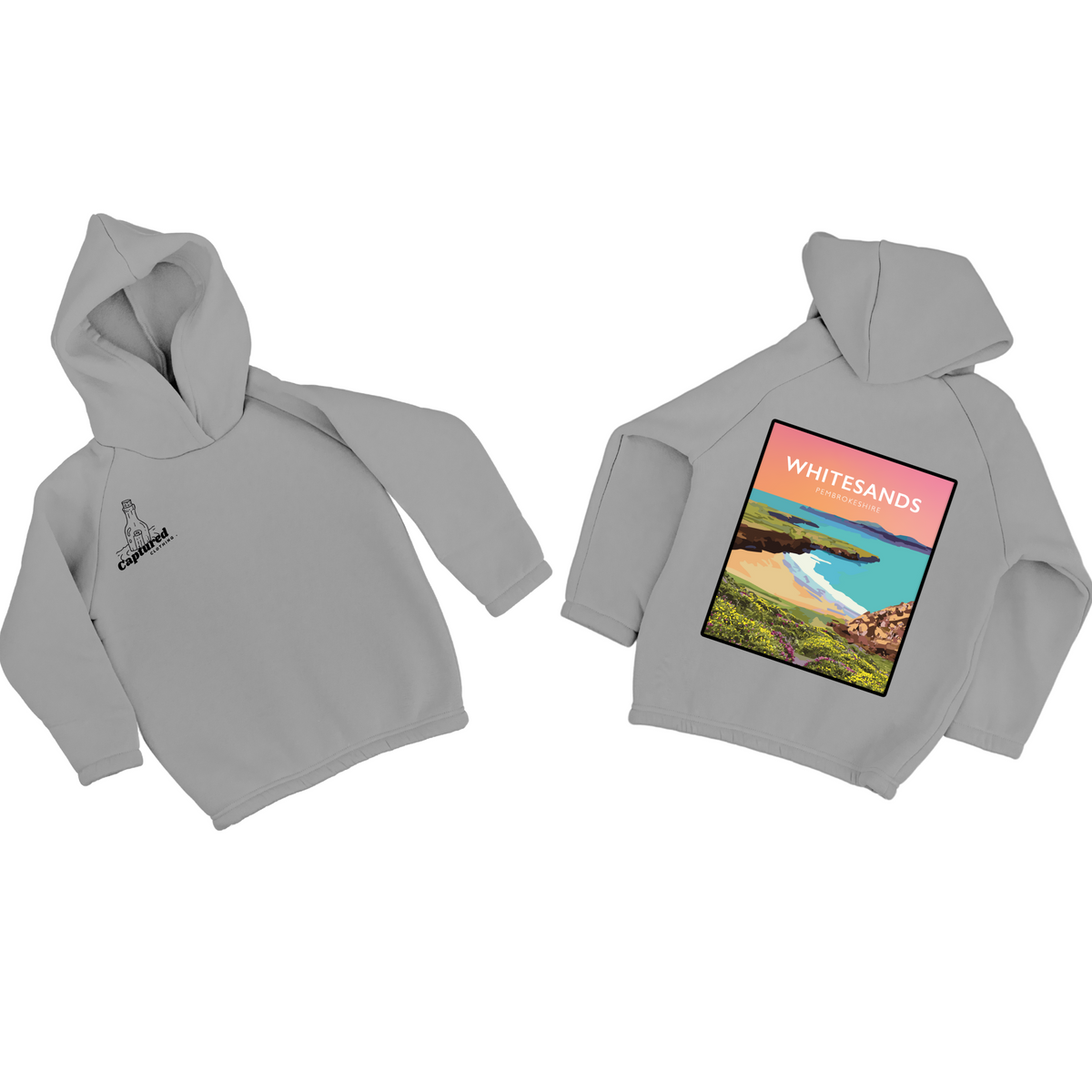 "Whitesands" Vintage Graphic Design Hoodie