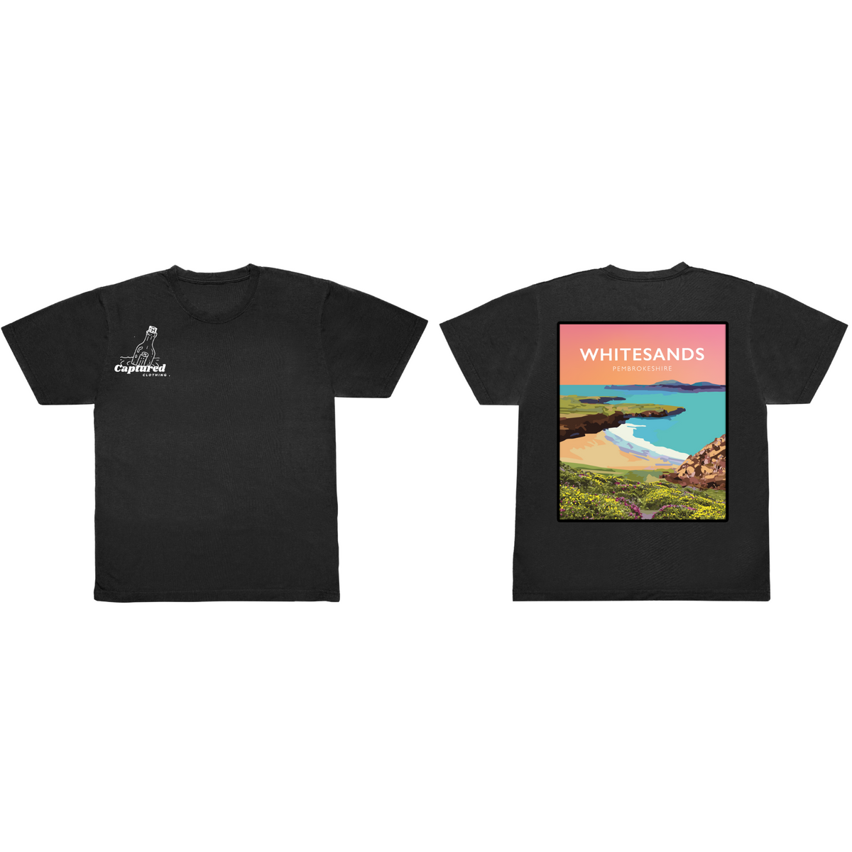 "Whitesands" Vintage Graphic Design T-Shirt