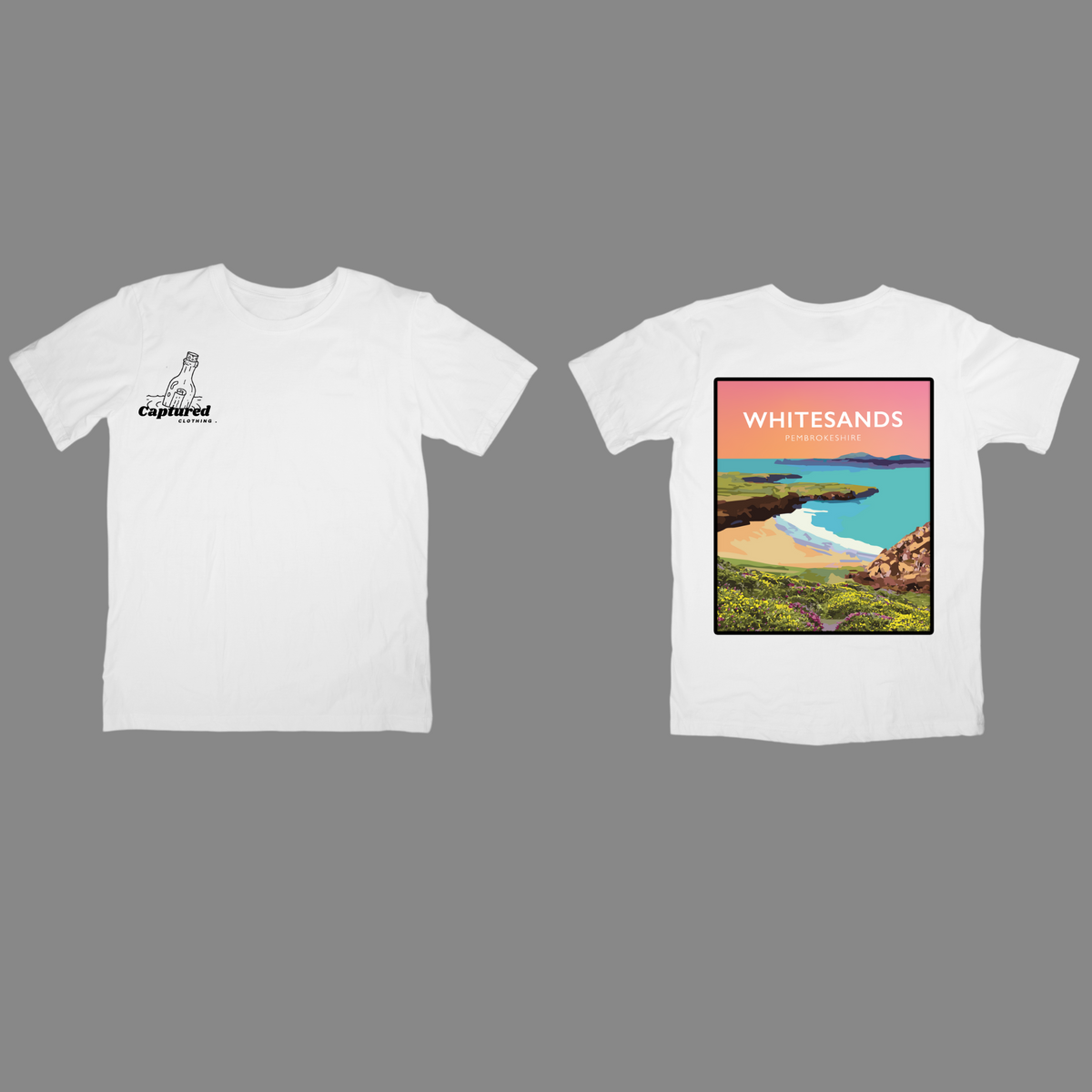 "Whitesands" Vintage Graphic Design T-Shirt